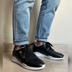 John Galliano Black Leather Sneakers Size 9.5